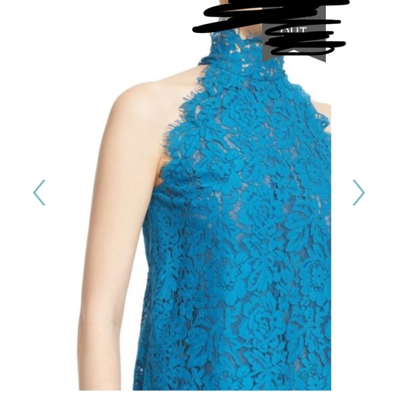 DVF high neck lace top - Picture 2 of 5